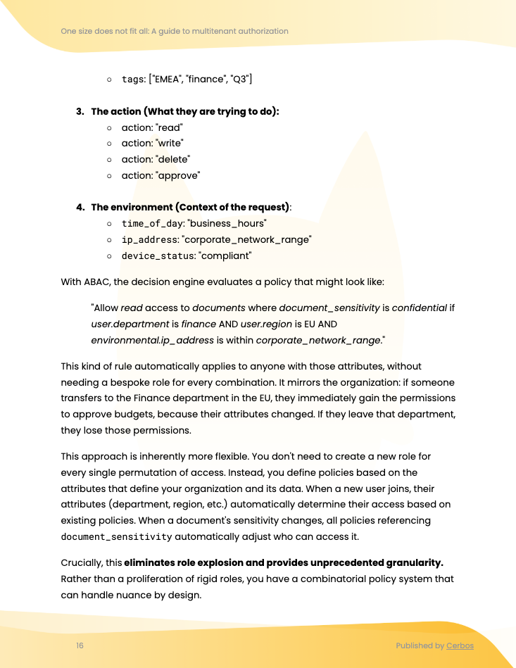 Authorization that mirrors each tenant's reality Authorization that mirrors each tenant's reality