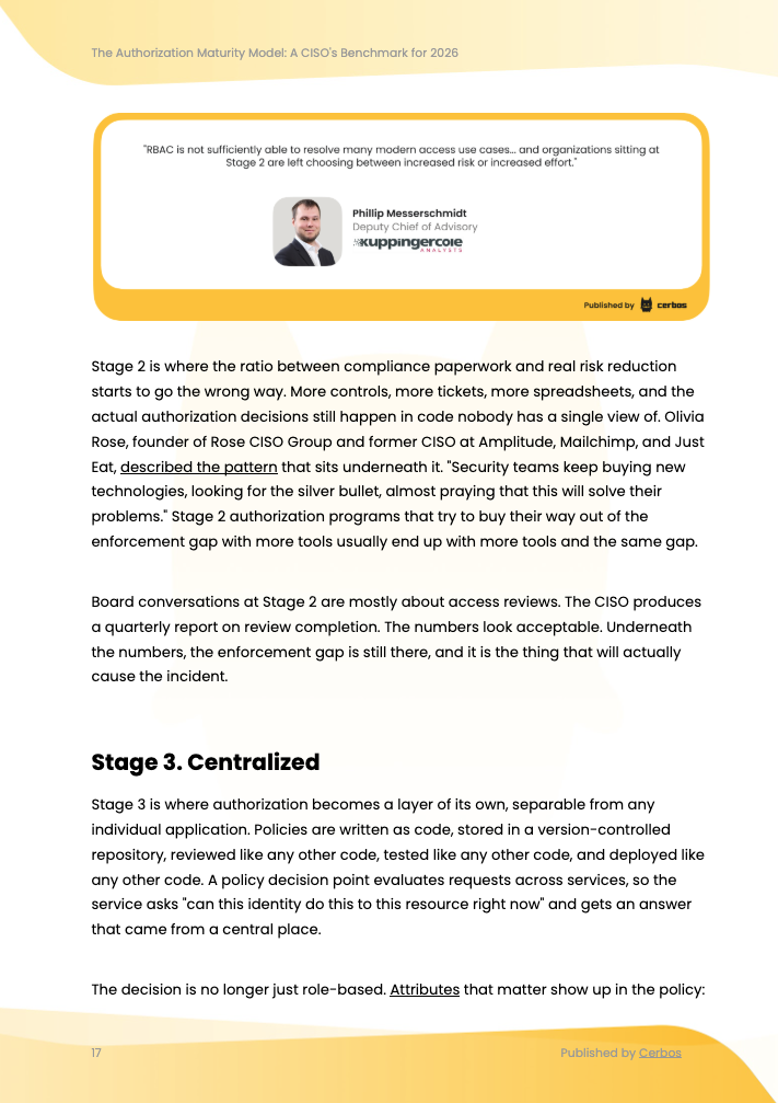 The four stages of authorization maturity The four stages of authorization maturity